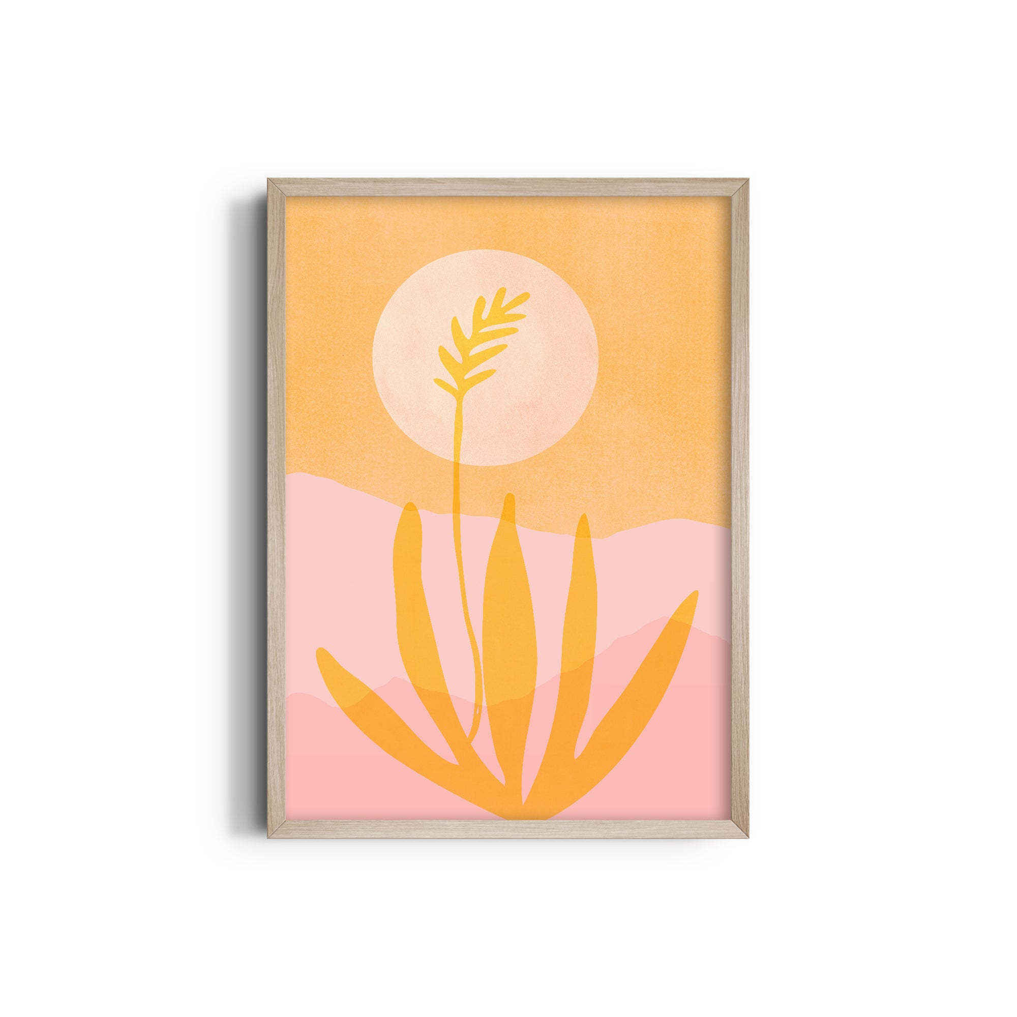 Golden Agave Sunset Wall Art