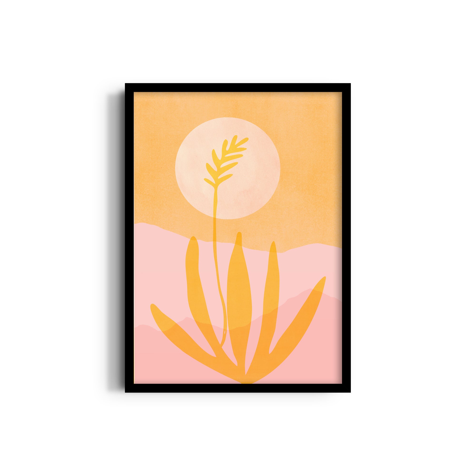 Golden Agave Sunset Wall Art