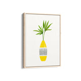Greenery in Yellow Vase Wall Art