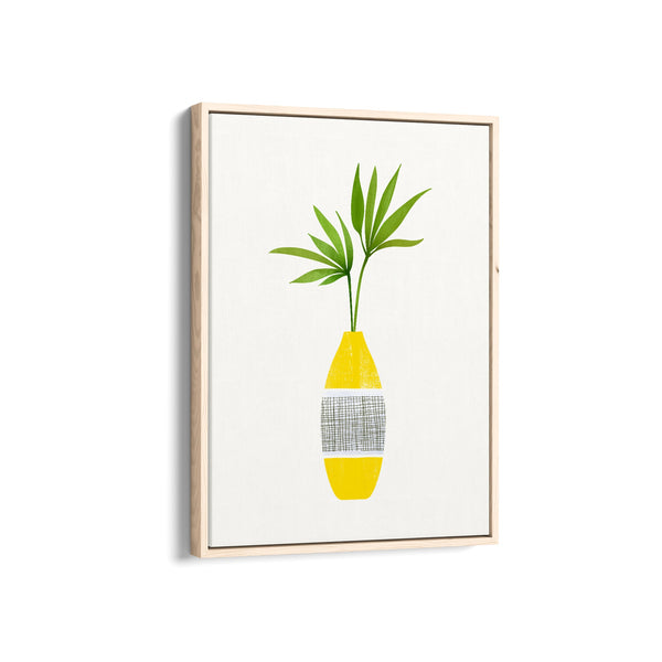 Greenery in Yellow Vase Wall Art