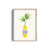 Greenery in Yellow Vase Wall Art