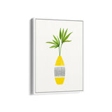 Greenery in Yellow Vase Wall Art
