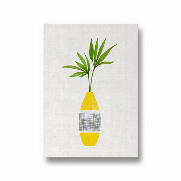 Greenery in Yellow Vase Wall Art