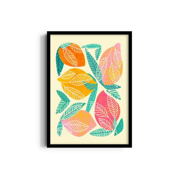 Abstract Mango Wall Art