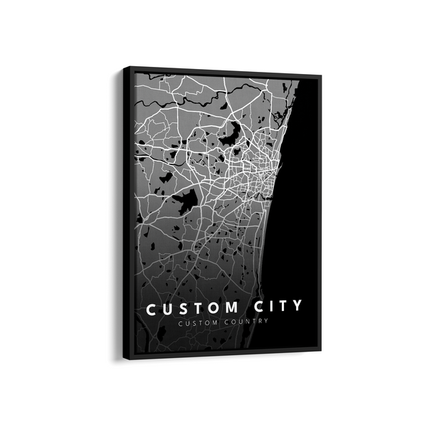 Custom City Street Map Art