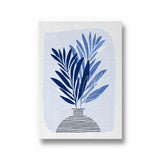 Blue Houseplant Wall Art