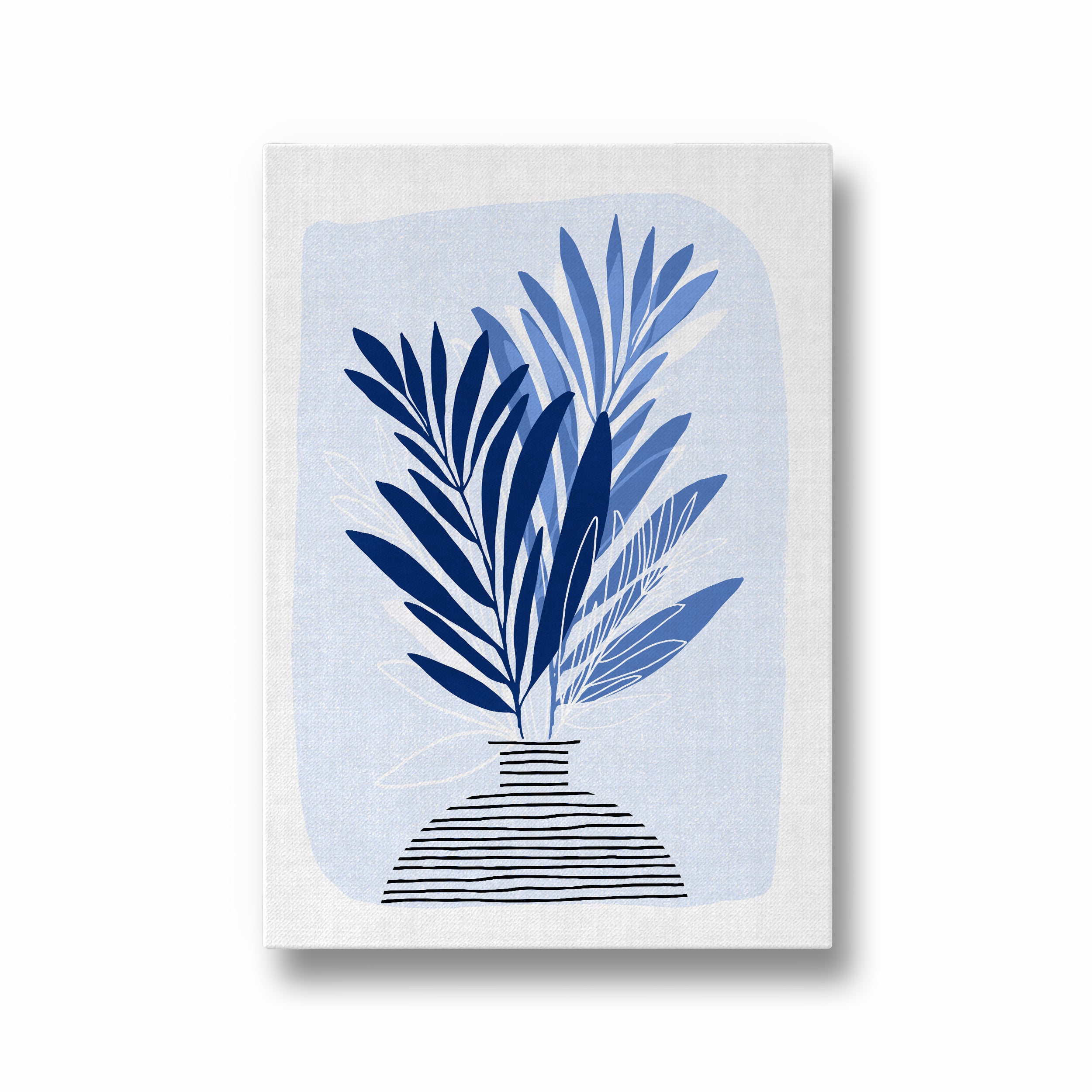 Blue Houseplant Wall Art