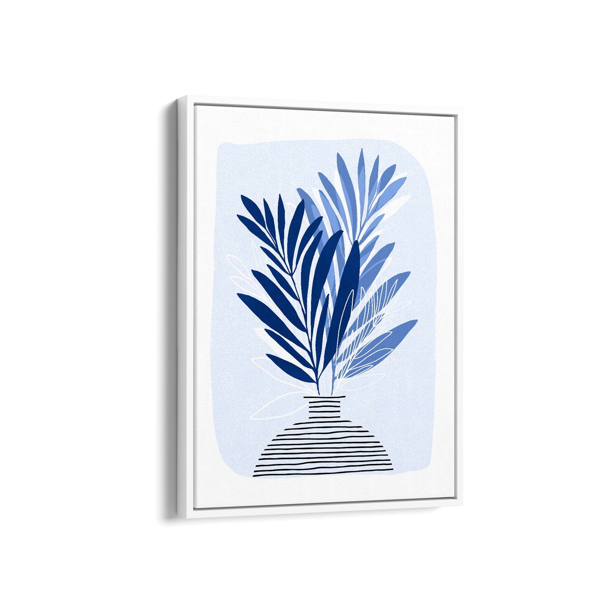 Blue Houseplant Wall Art