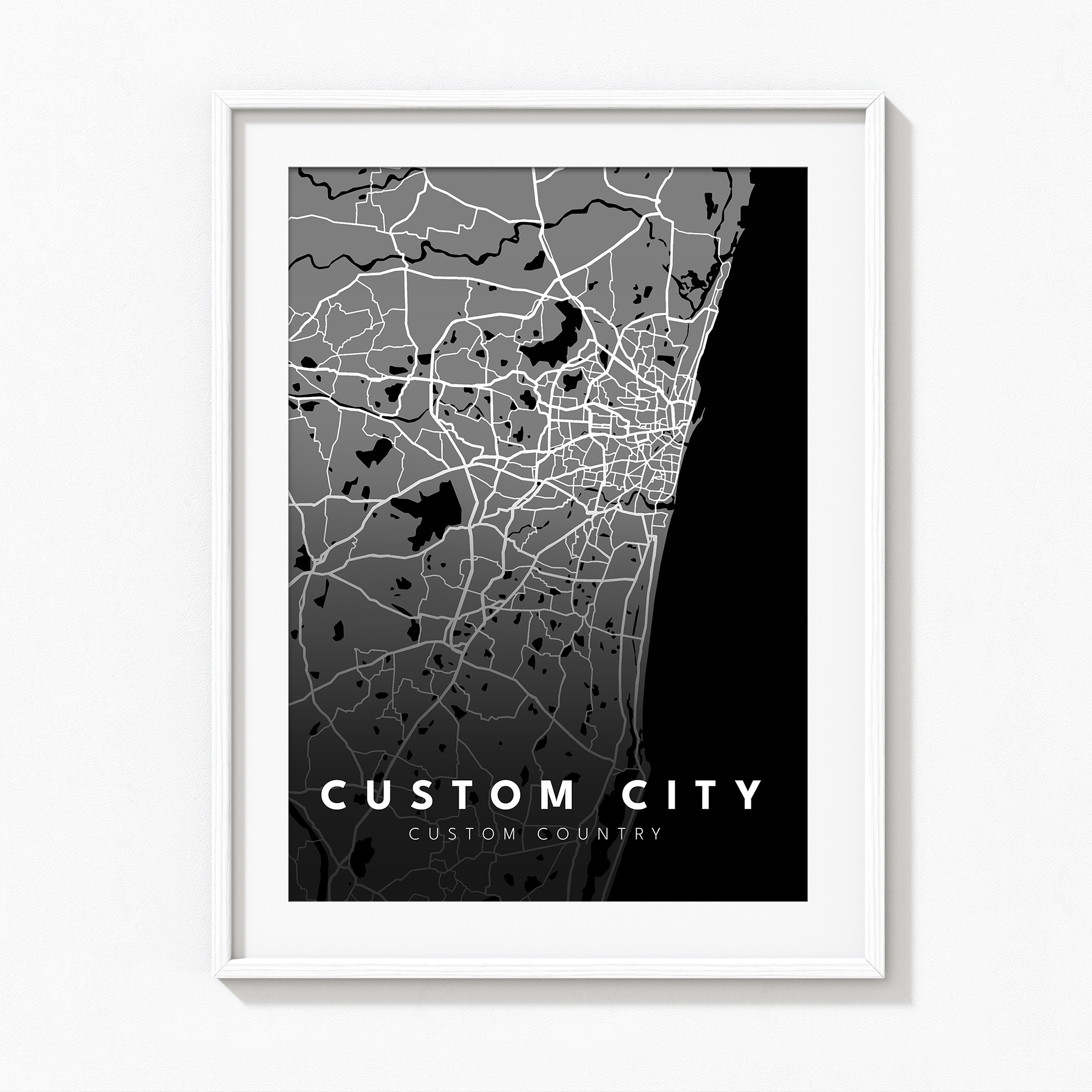 Custom City Street Map Art