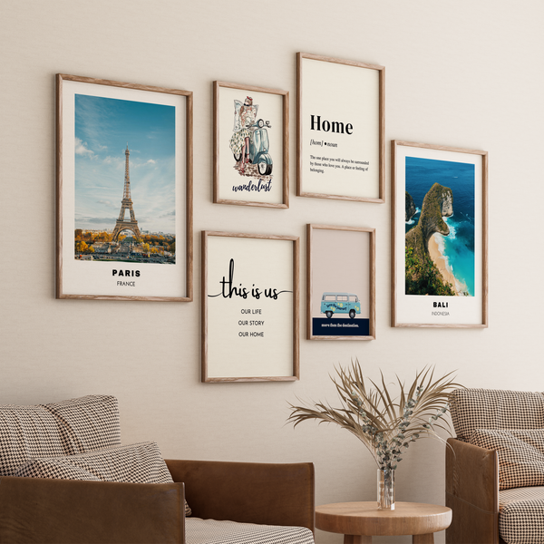 Set of 6 Travel Wall Art