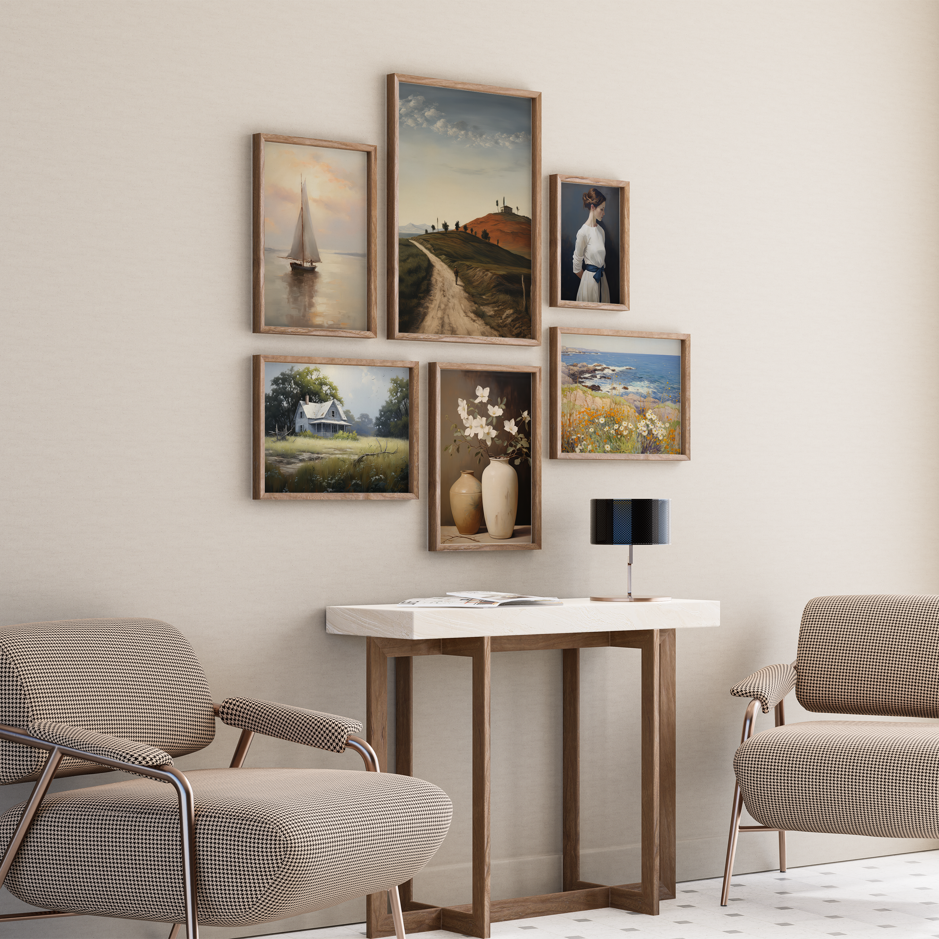 Set of 6 Mix-Modern Wall Art