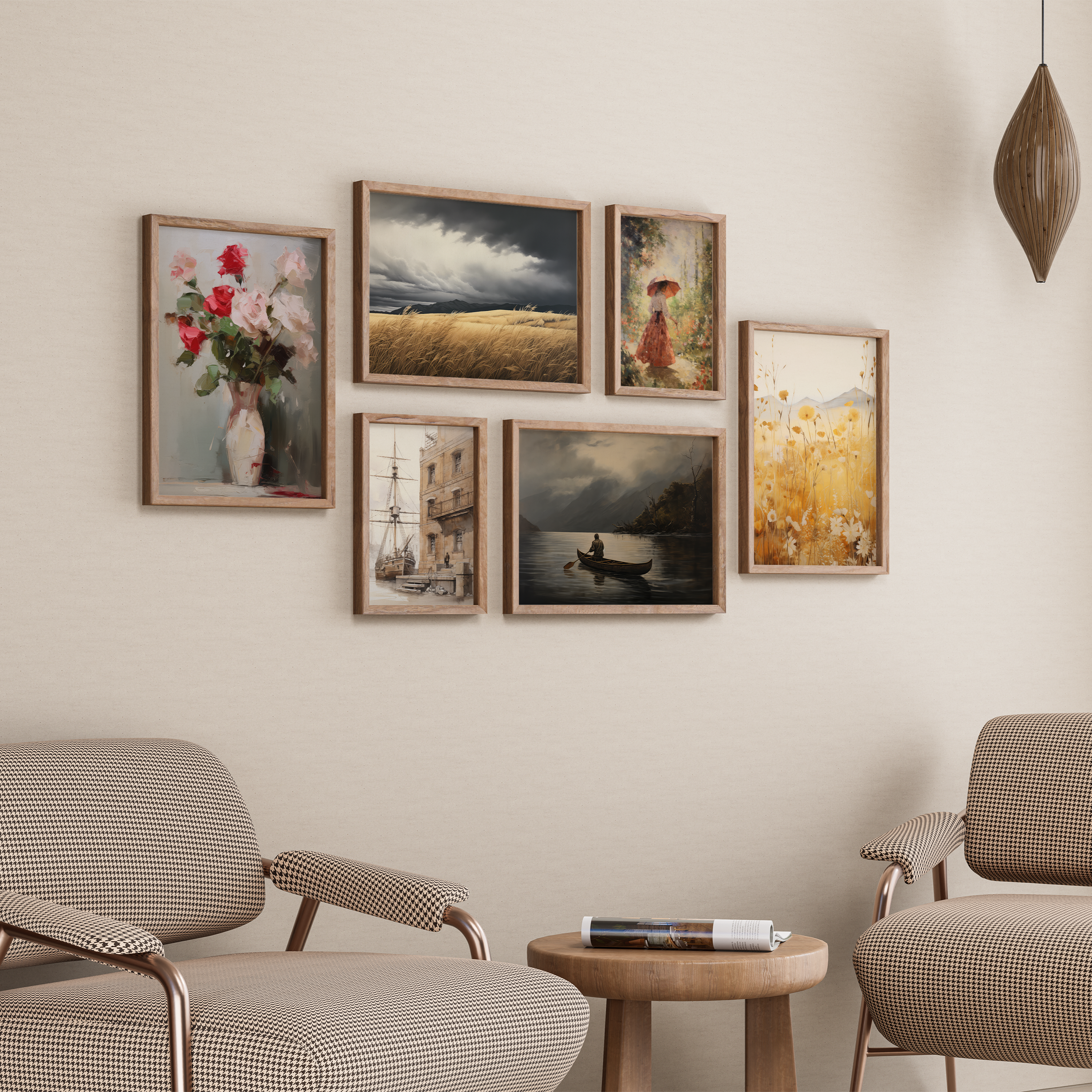 Set of 6 Mix-Modern Wall Art