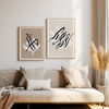 Set of 2 Light Abstract Wall Art