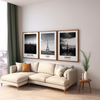 Set of 3 Beautiful Cities B&W (London, Paris, New York) Wall Art