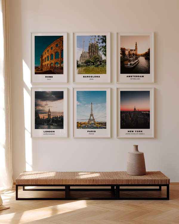Set of 6 Beautiful Cities Wall Art