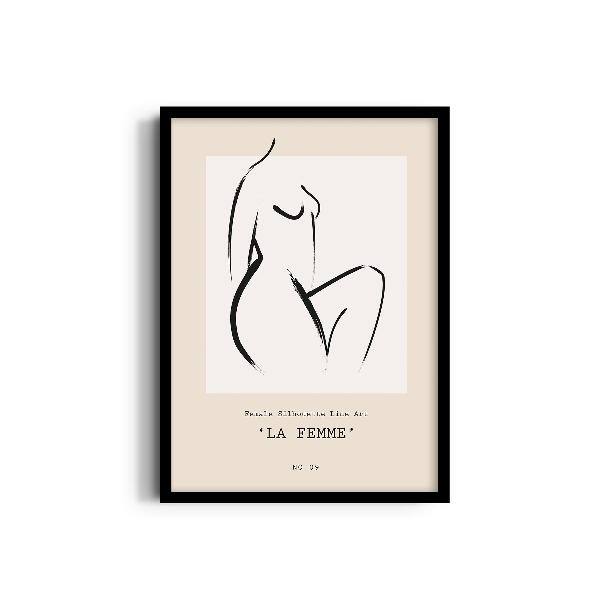 Female Silhouette line art Boho Modern Wall Art