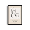 Female Silhouette line art Boho Modern Wall Art