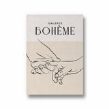 Holding Hands Boho Modern Wall Art