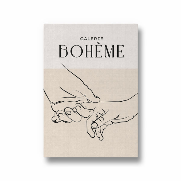 Holding Hands Boho Modern Wall Art