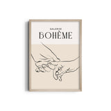 Holding Hands Boho Modern Wall Art