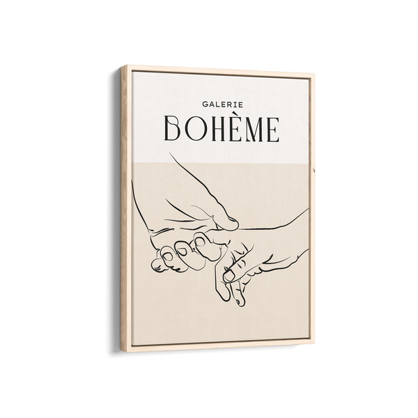 Holding Hands Boho Modern Wall Art