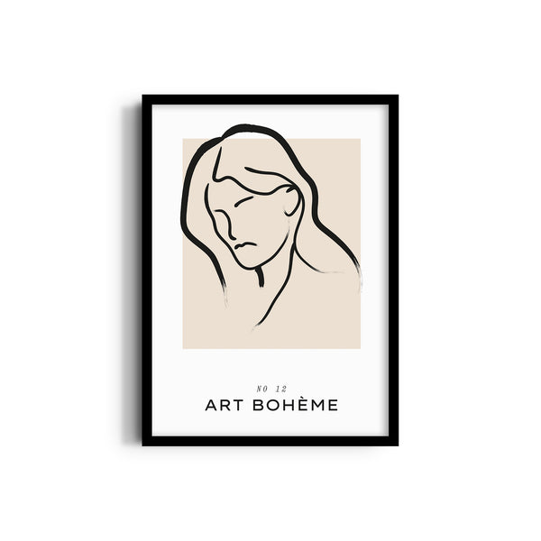 Female Line Art Boho Modern Wall Art
