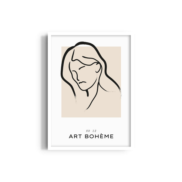 Female Line Art Boho Modern Wall Art