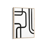 Abstract Black & White Boho Modern Wall Art