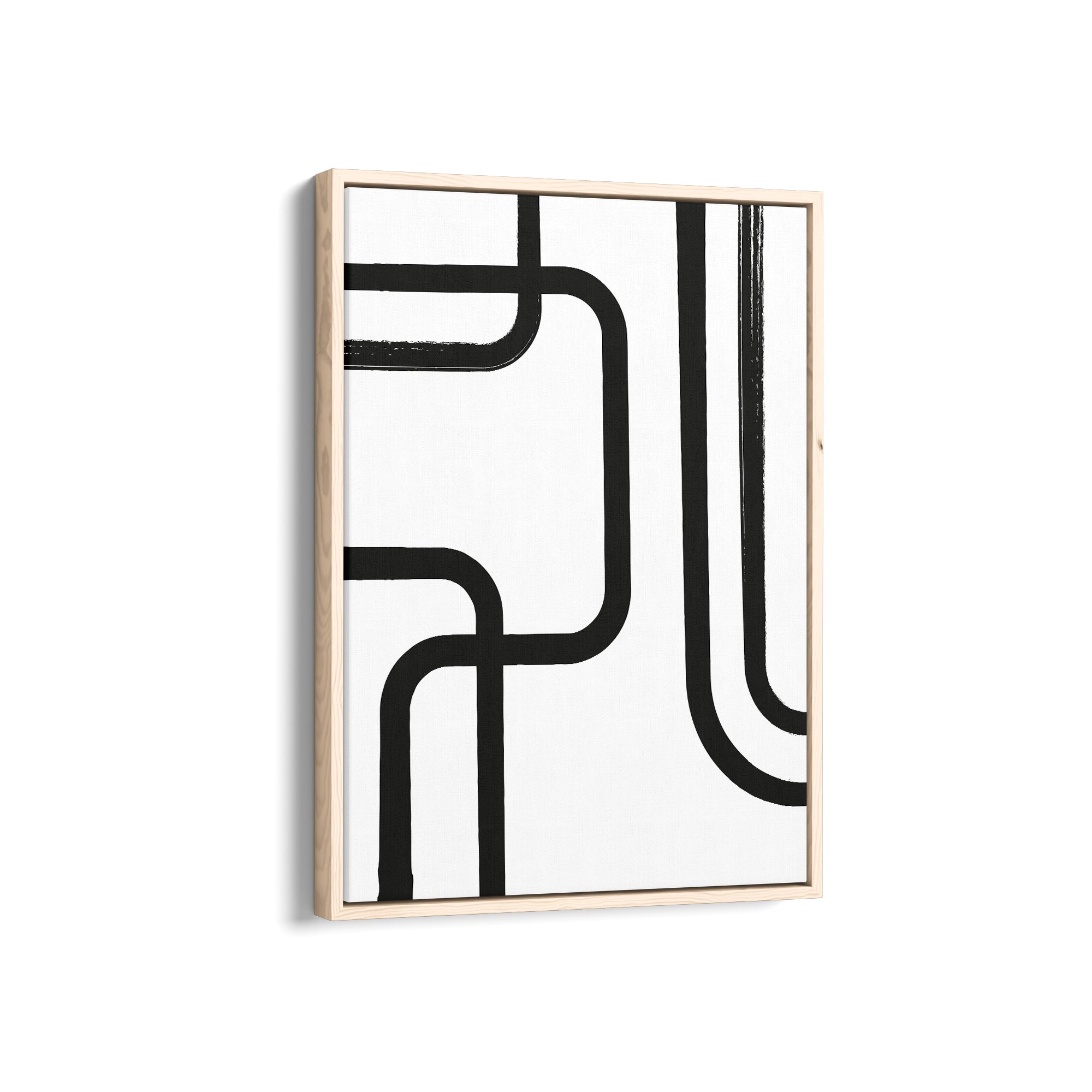 Abstract Black & White Boho Modern Wall Art