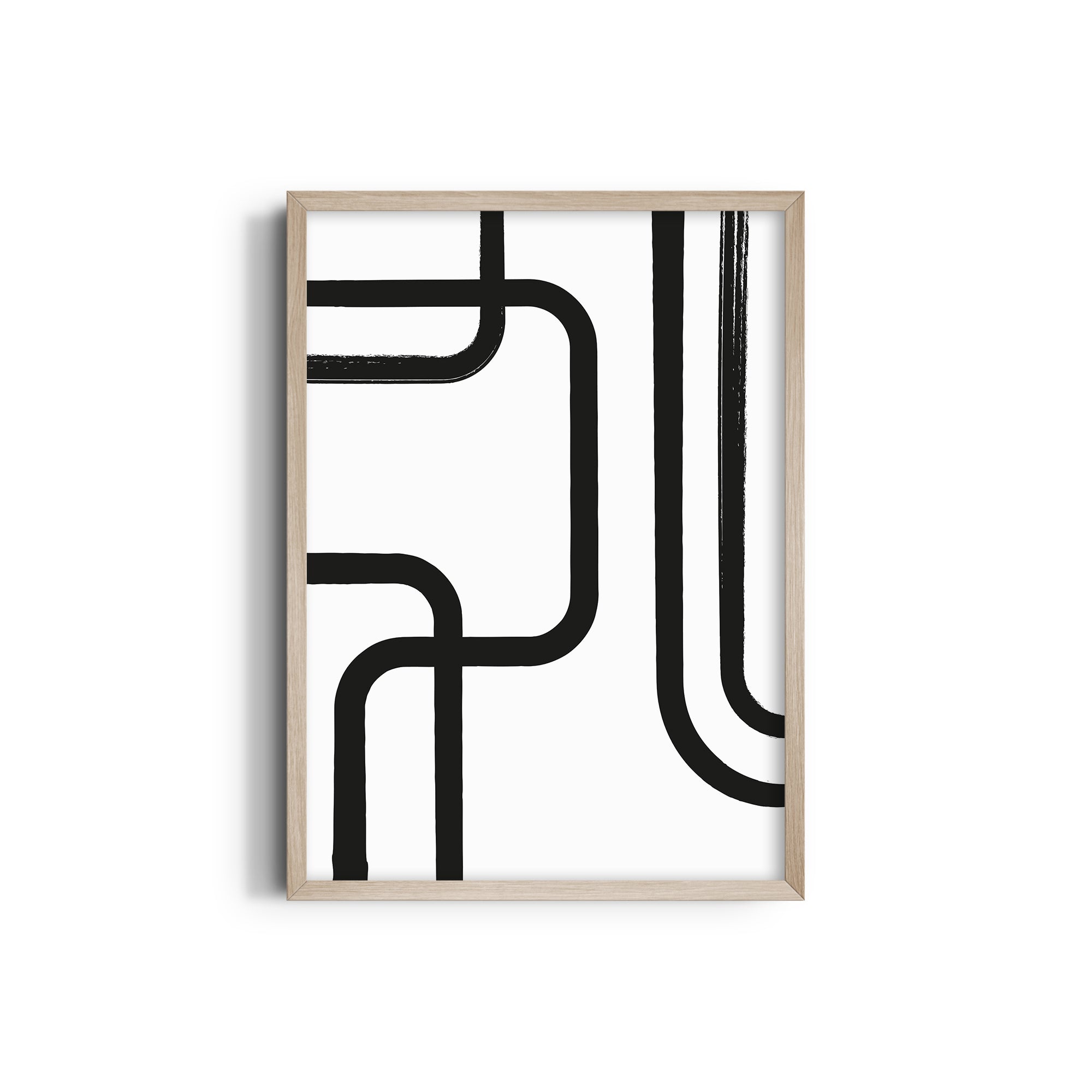 Abstract Black & White Boho Modern Wall Art