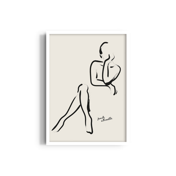 Female Silhouette Boho Modern Wall Art