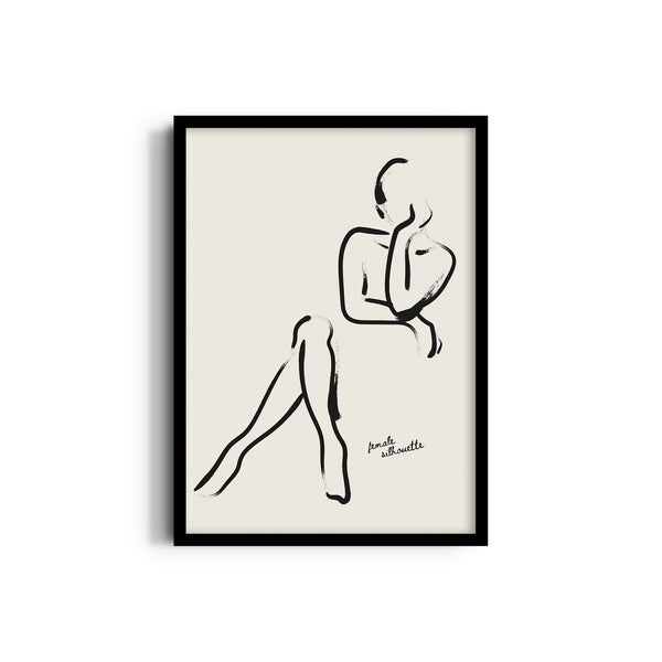 Female Silhouette Boho Modern Wall Art