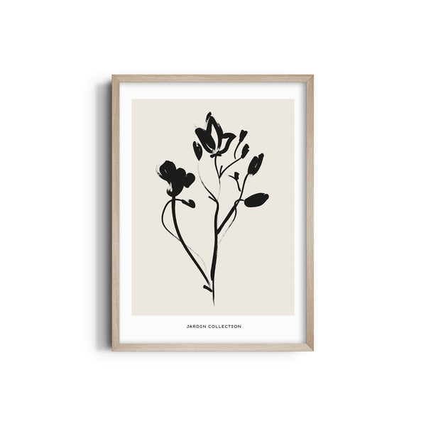 Dark Flower Boho Modern Wall Art