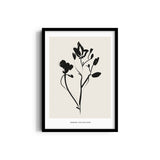 Dark Flower Boho Modern Wall Art