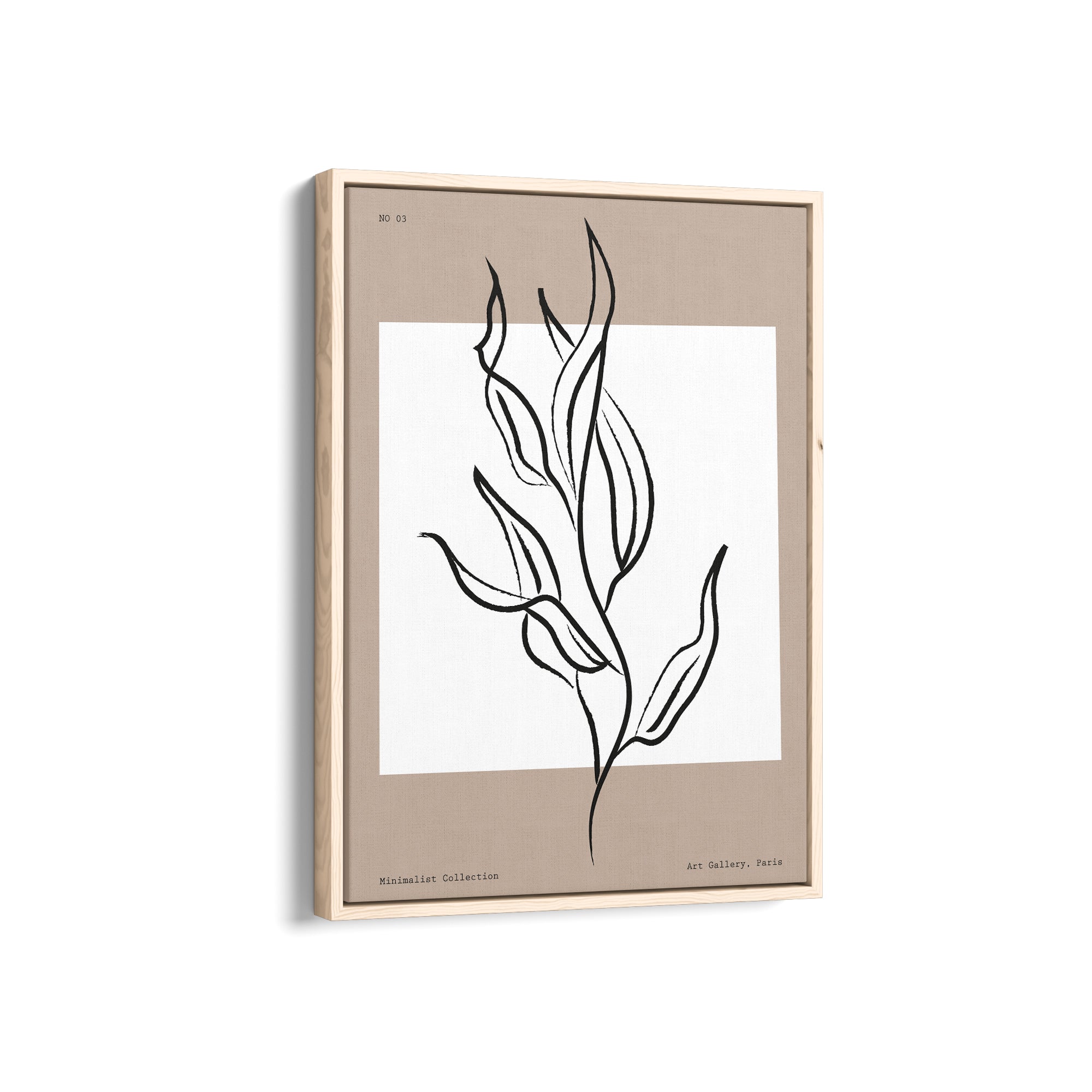 White Leaves Boho Modern Wall Art