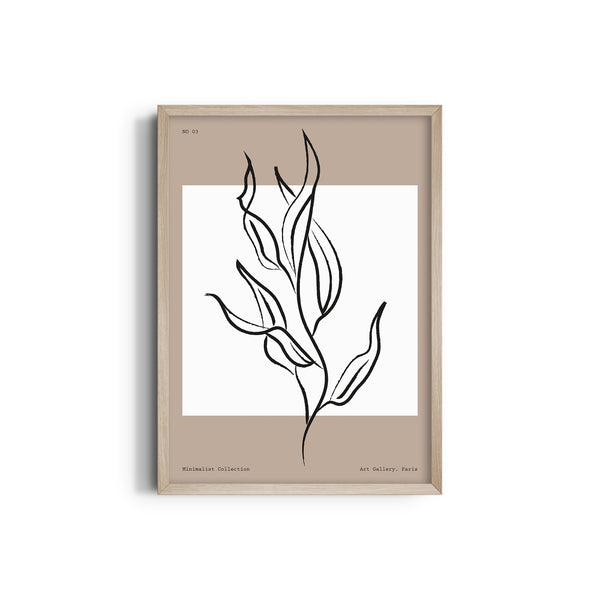 White Leaves Boho Modern Wall Art