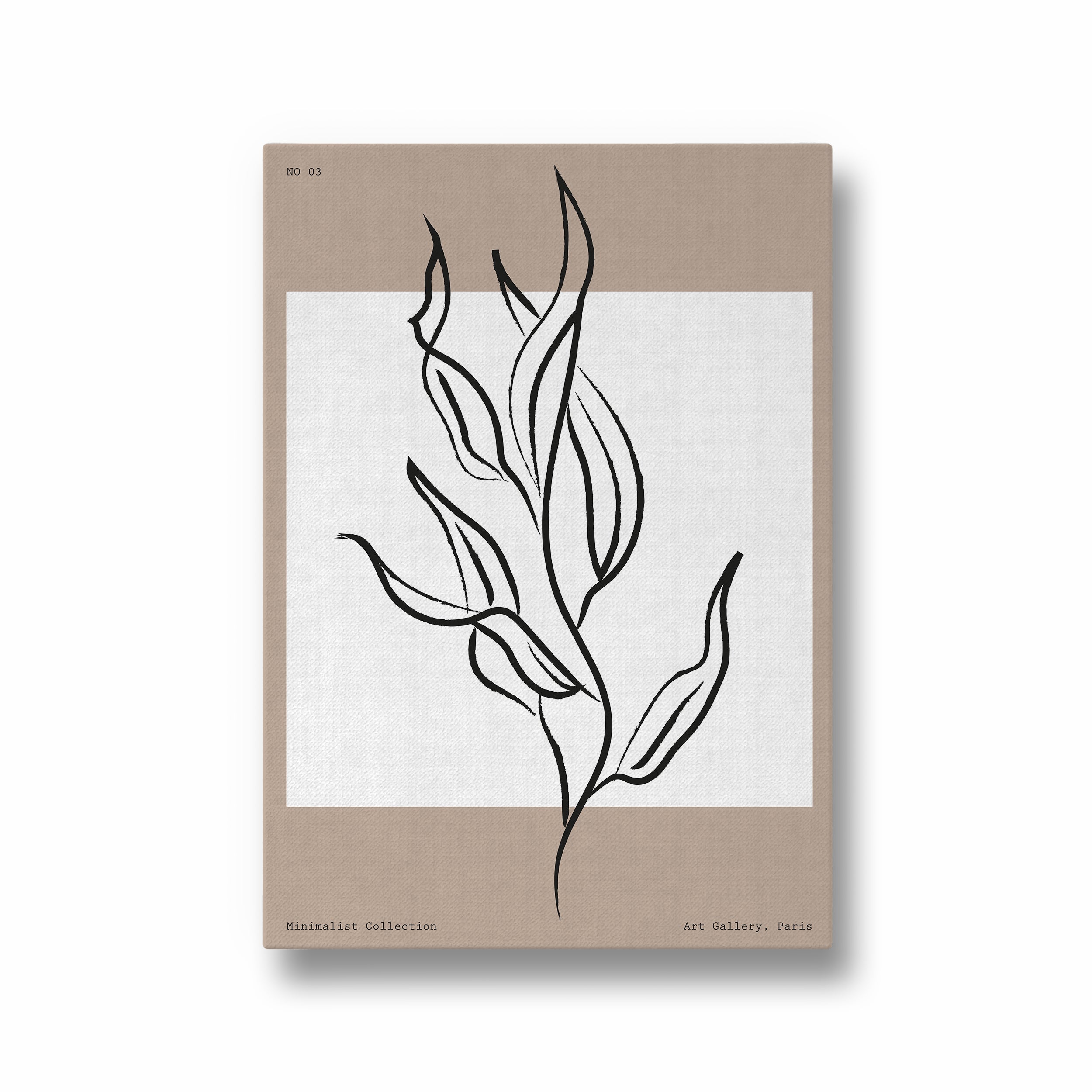 White Leaves Boho Modern Wall Art