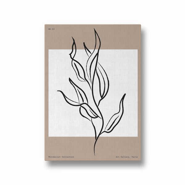 White Leaves Boho Modern Wall Art