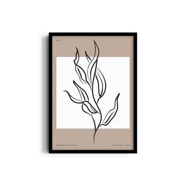 White Leaves Boho Modern Wall Art