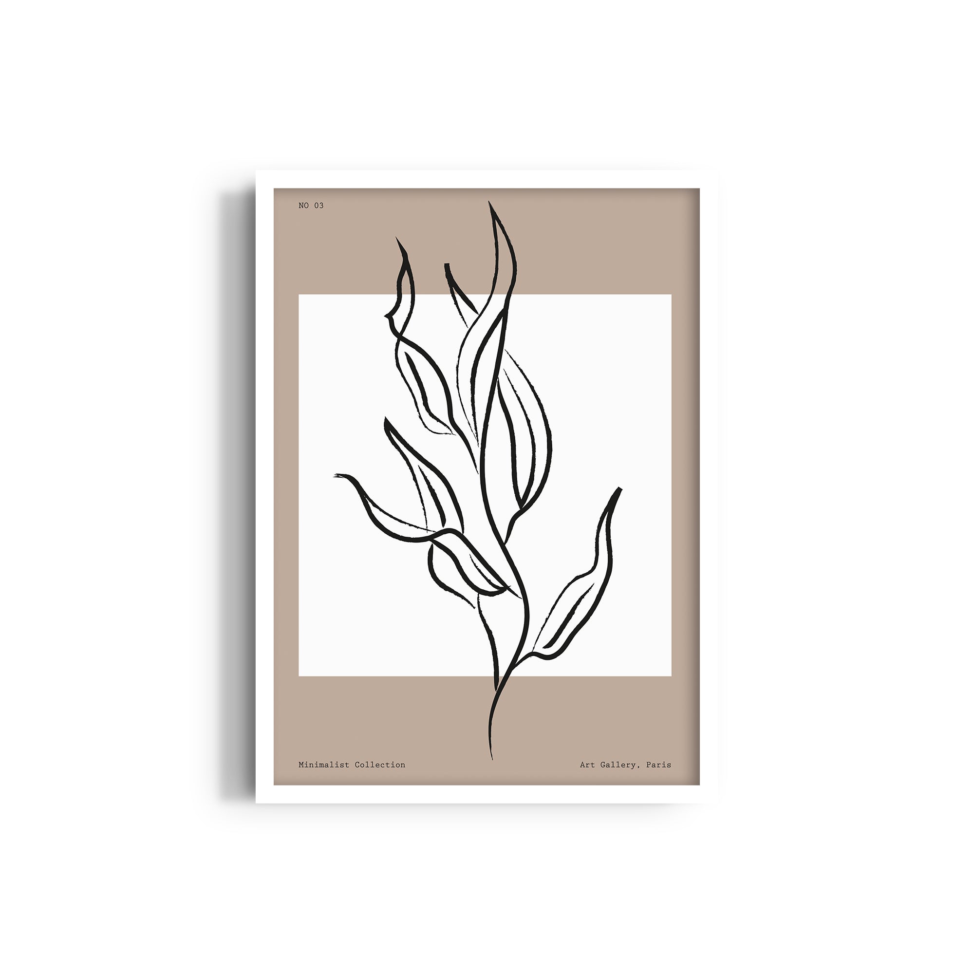 White Leaves Boho Modern Wall Art