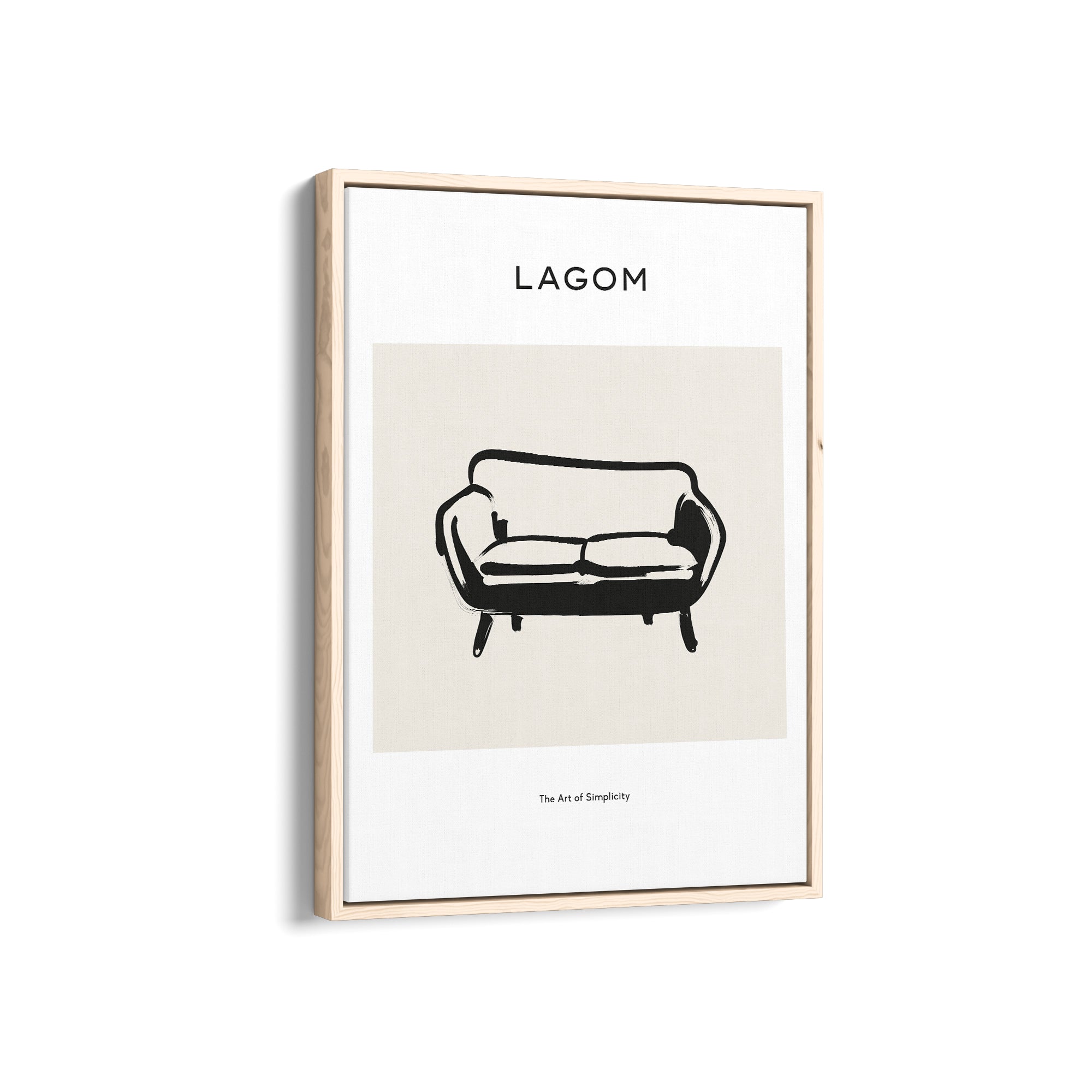 Simple Sofa Boho Modern Wall Art