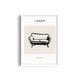 Simple Sofa Boho Modern Wall Art