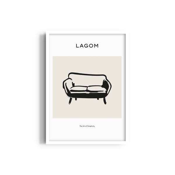 Simple Sofa Boho Modern Wall Art