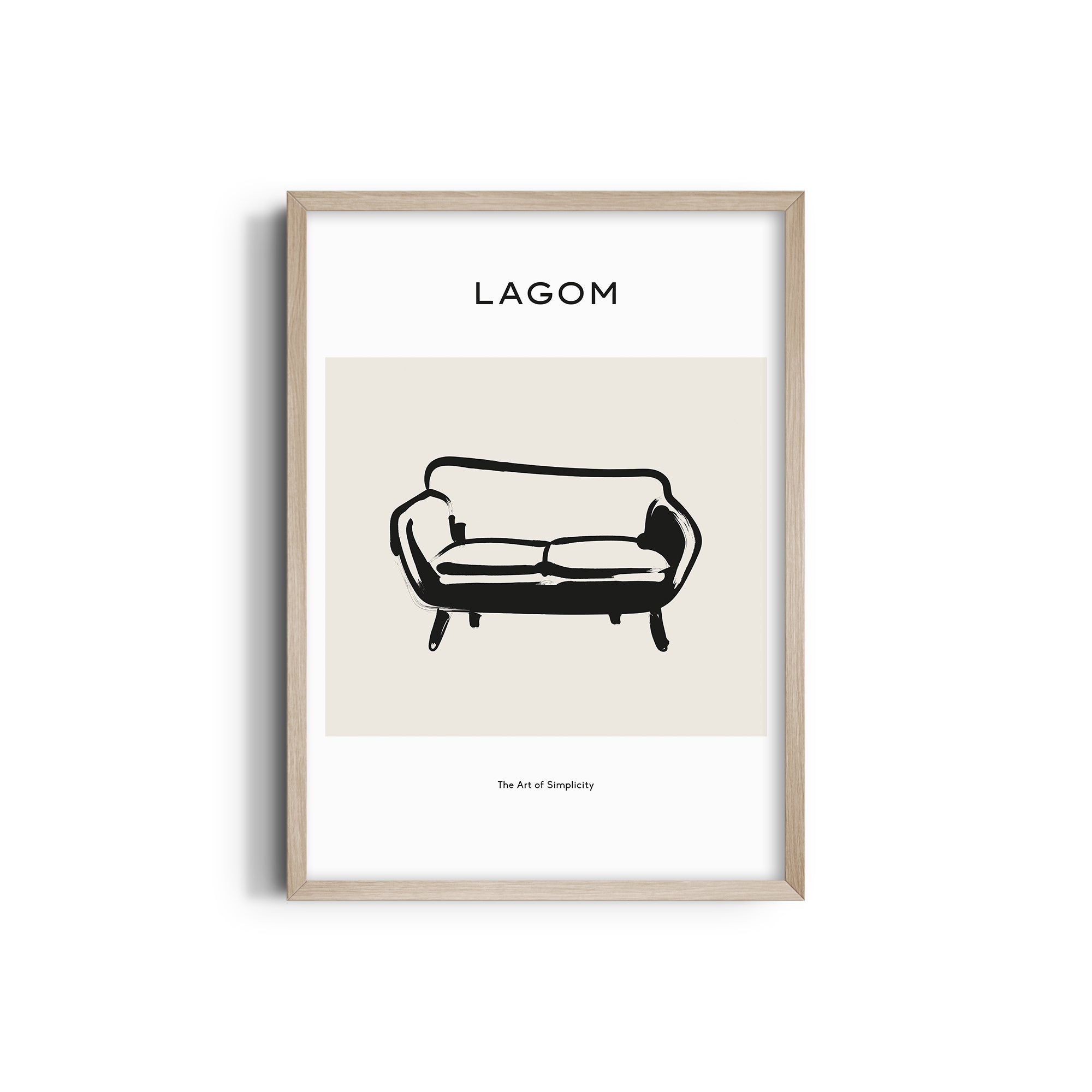 Simple Sofa Boho Modern Wall Art