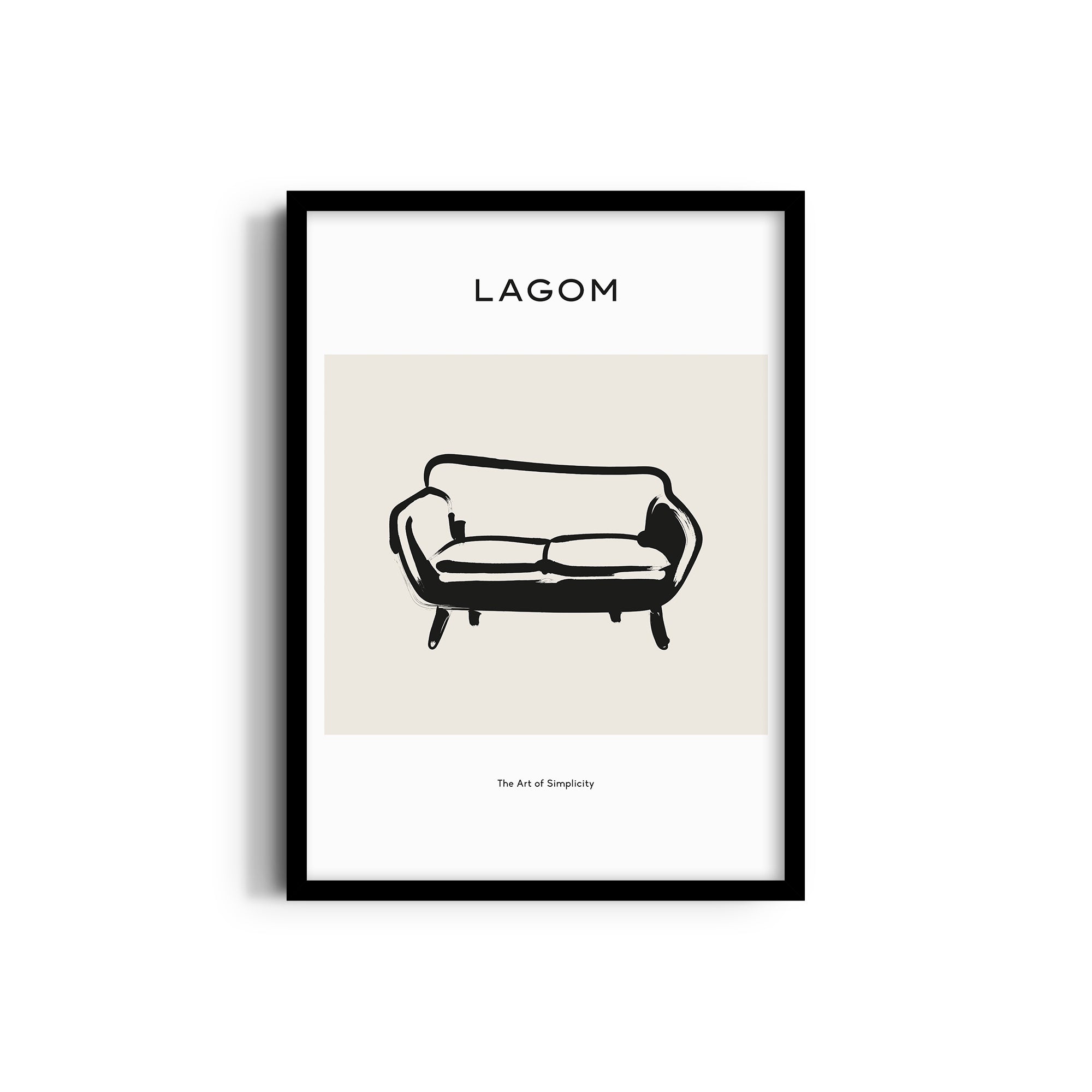 Simple Sofa Boho Modern Wall Art
