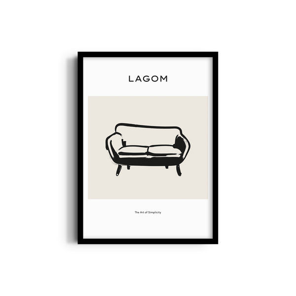 Simple Sofa Boho Modern Wall Art