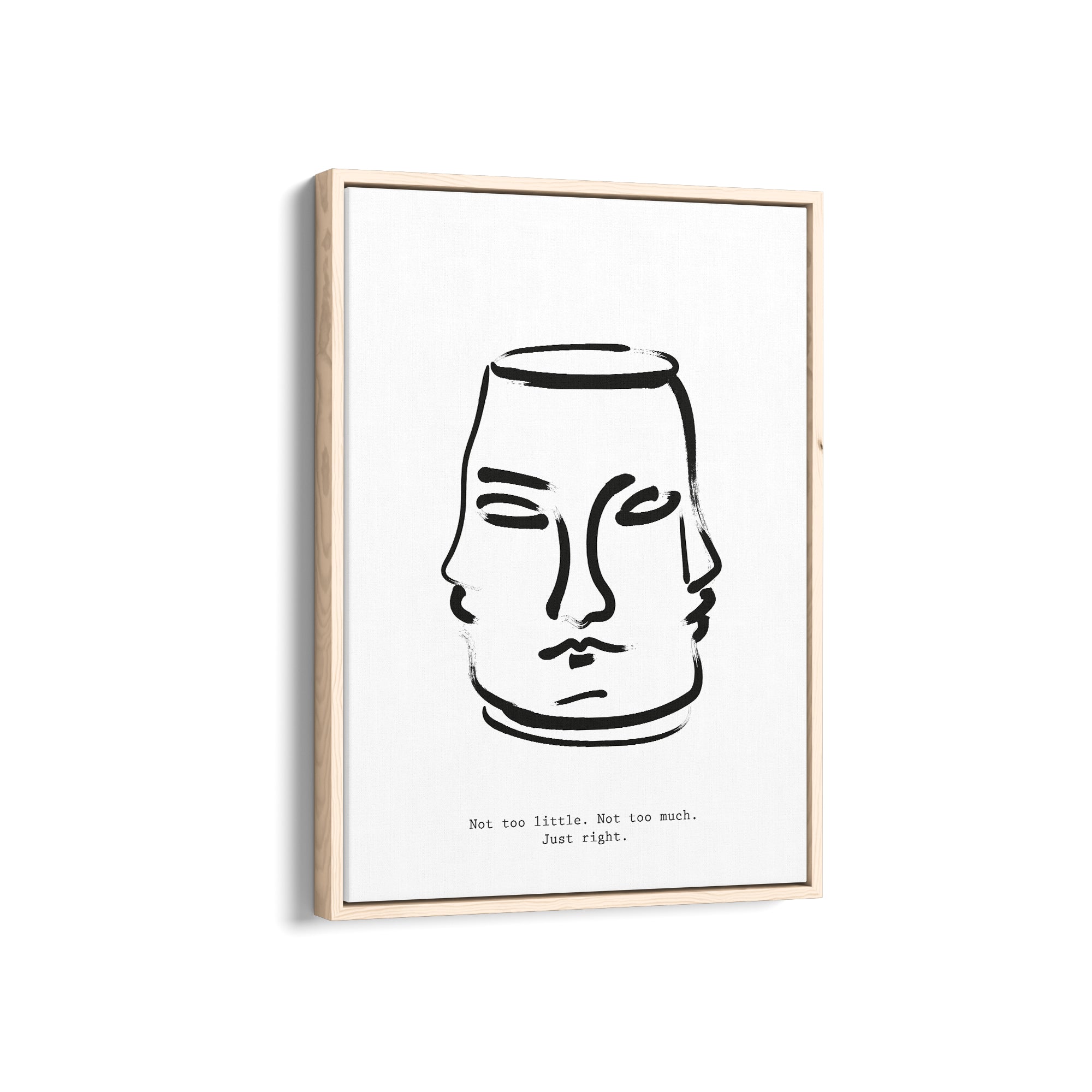 Not too little not too much just right Boho Modern Wall Art