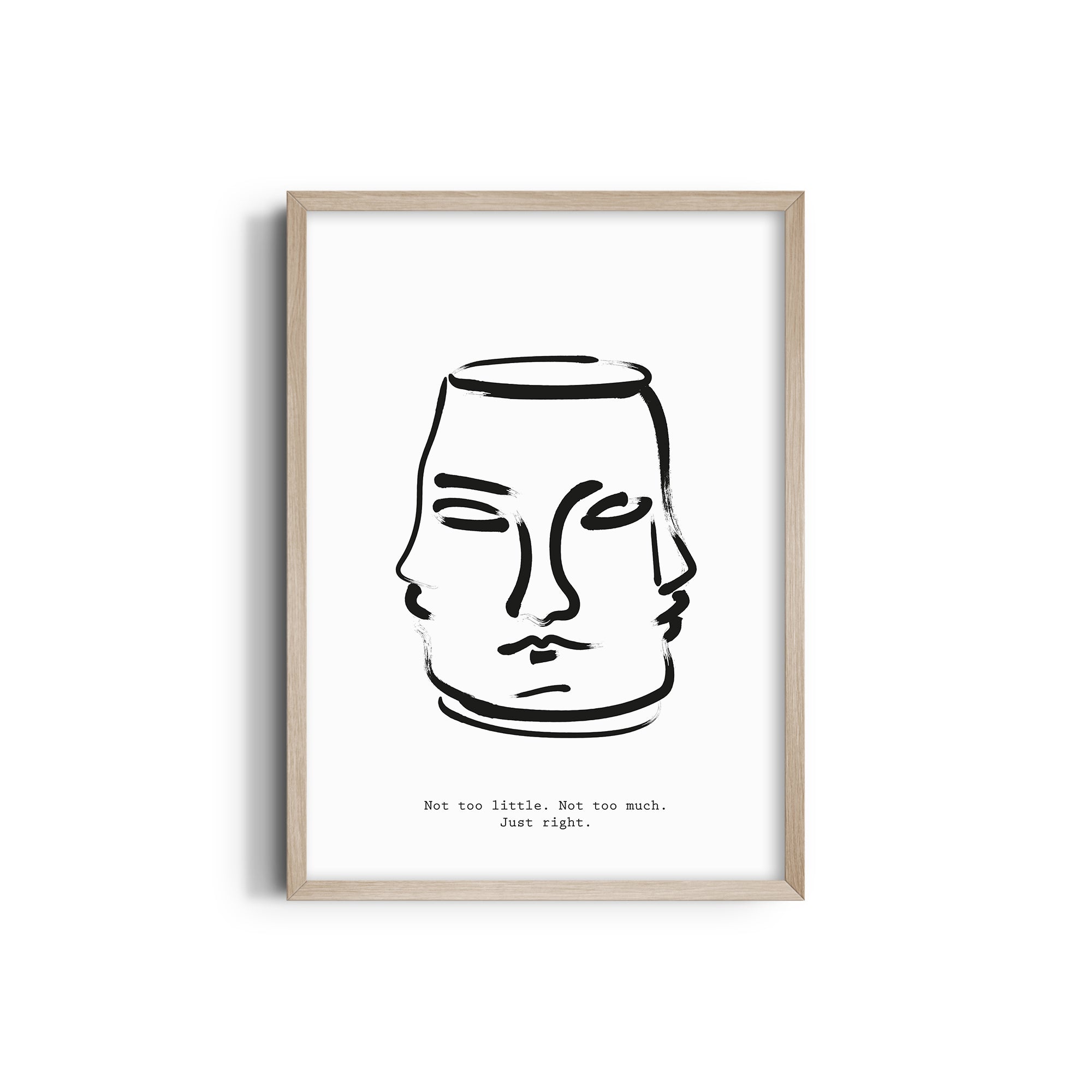 Not too little not too much just right Boho Modern Wall Art