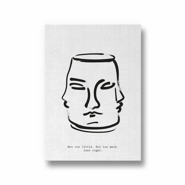 Not too little not too much just right Boho Modern Wall Art