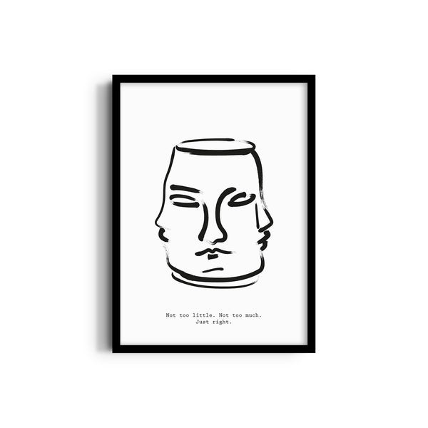 Not too little not too much just right Boho Modern Wall Art